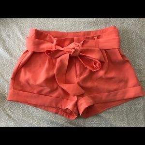 coral dress shorts